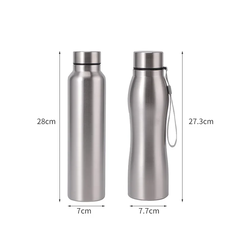 High Quality 1000ml Stainless Steel Sport Water Bottle Single-layer Rugged product image