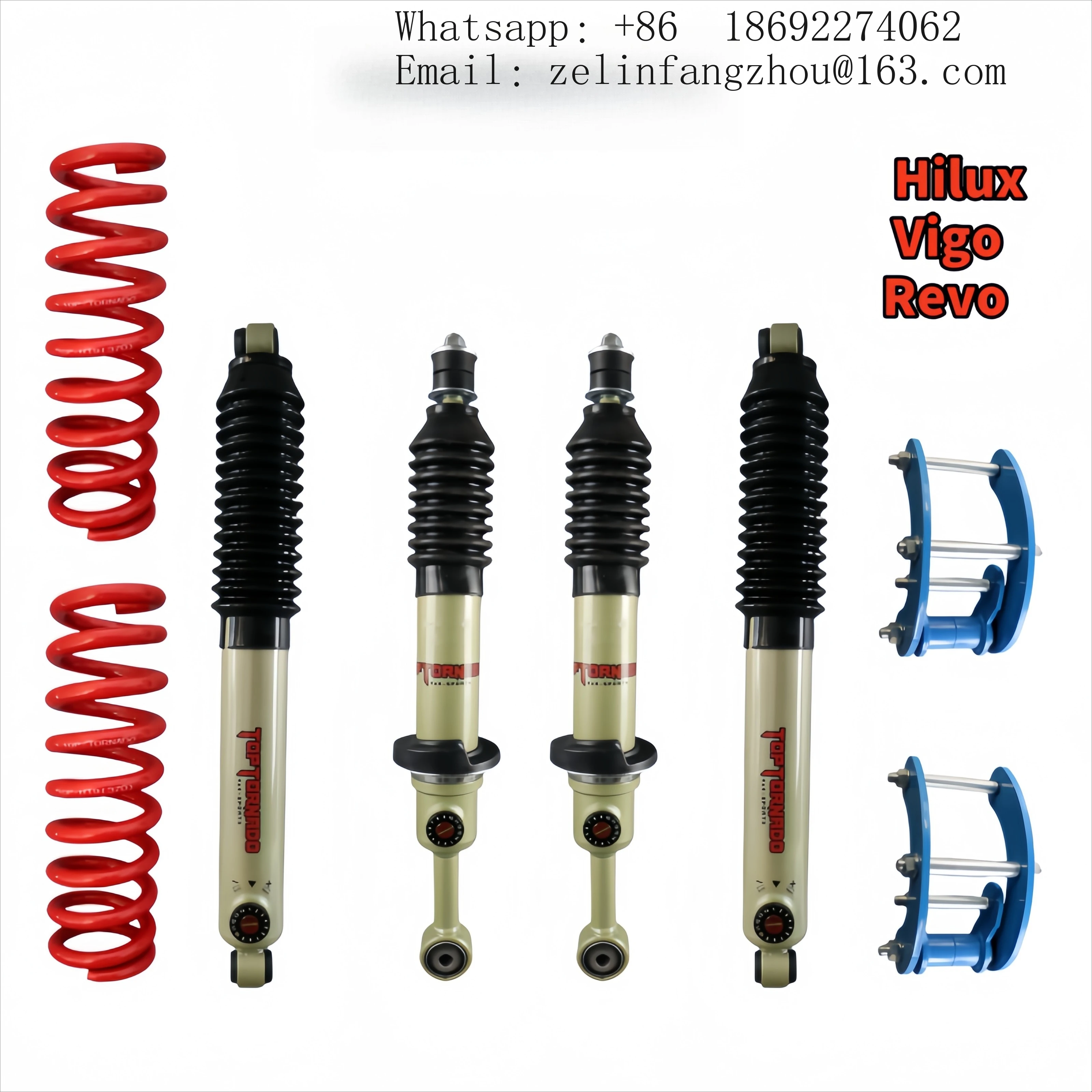 Soft and Hard Adjustable 2-inch Raised 4X4 Suspension Kit Combination for Toyota Hilux Vigo Revo Pickup Truck view 6