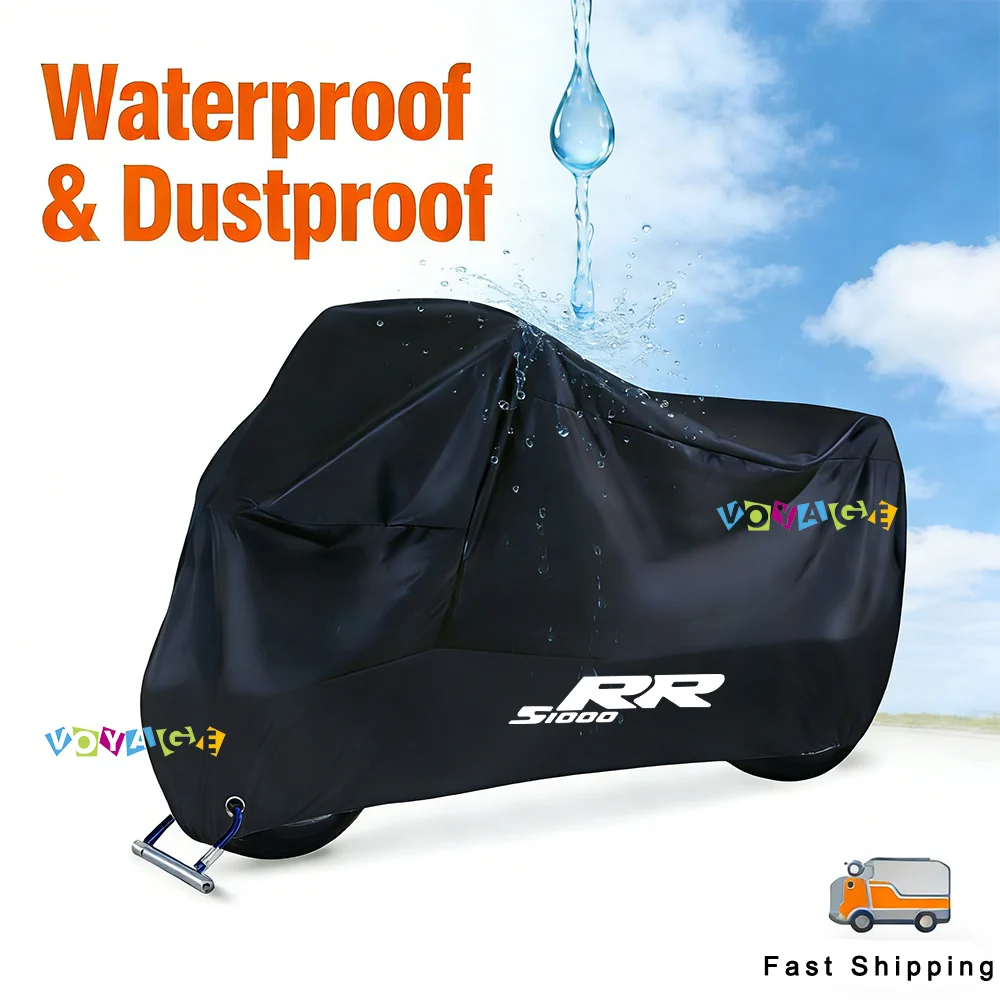For BMW S1000RR 1000 RR Rain Cover Waterproof Dustproof Outdoor Motorcycle Cover Wear-Resistant Fabric Accessories