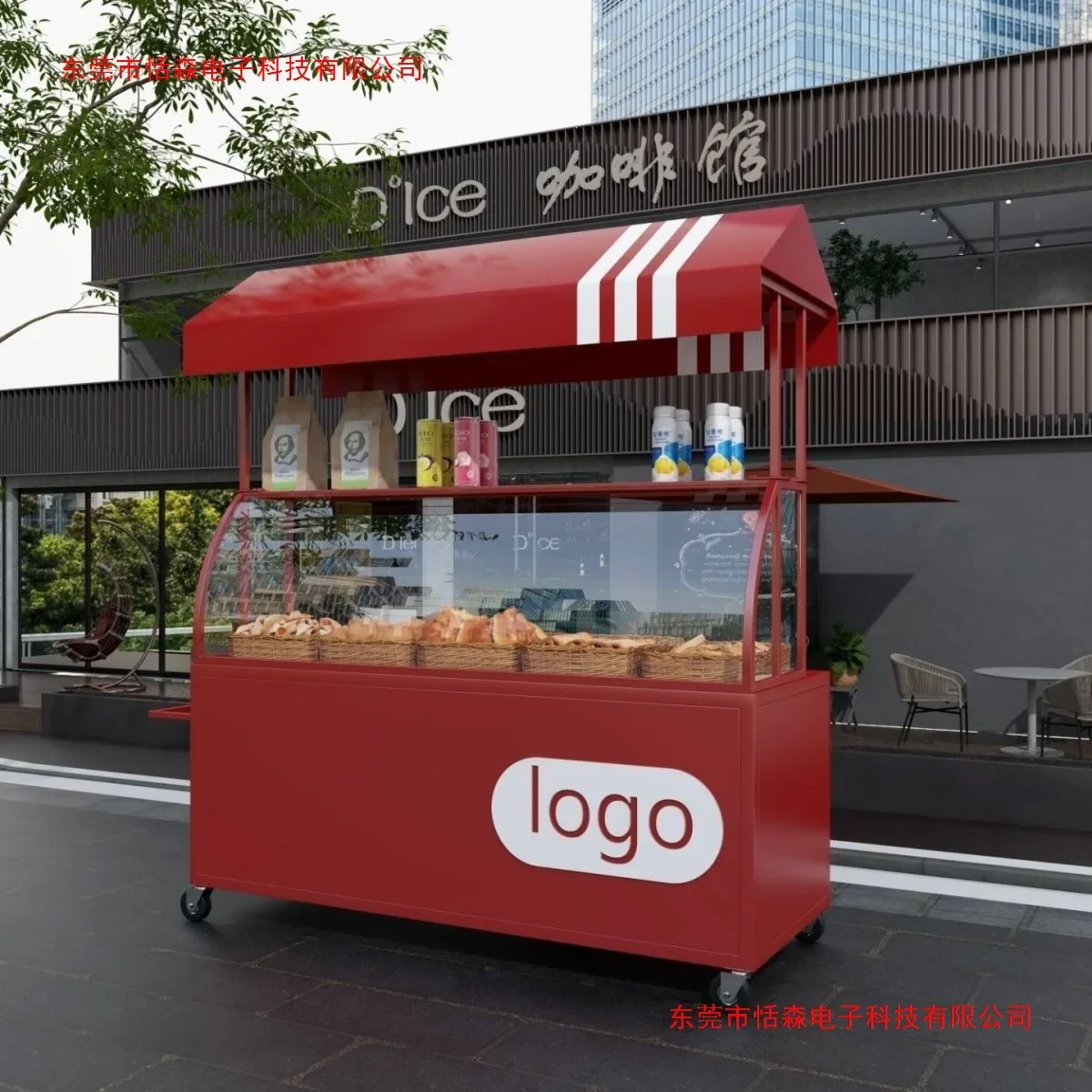 metal creative dust stall car fashion mobile snack car ice cafe stall cart creative cart