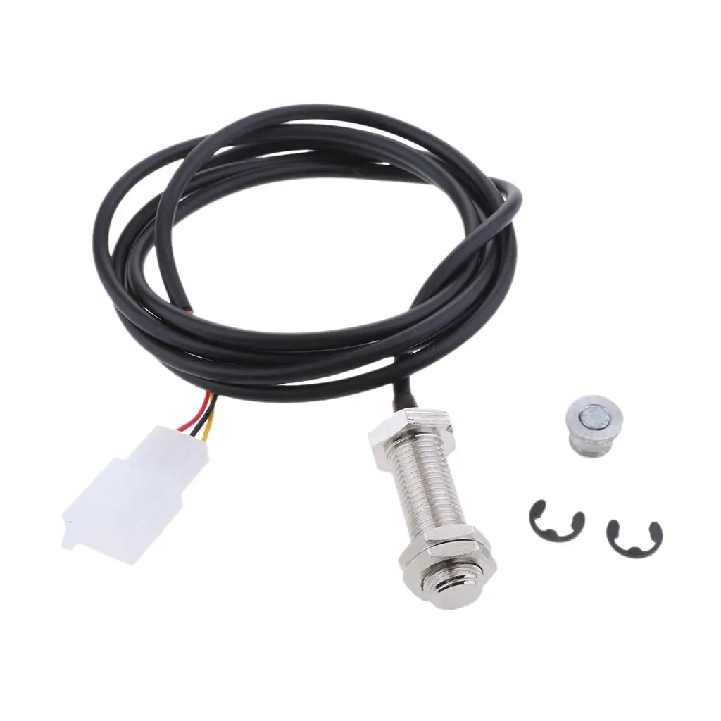 1.2m Digital Odometer Sensor Cable Magnets for Motorbike Scooter Speedometer