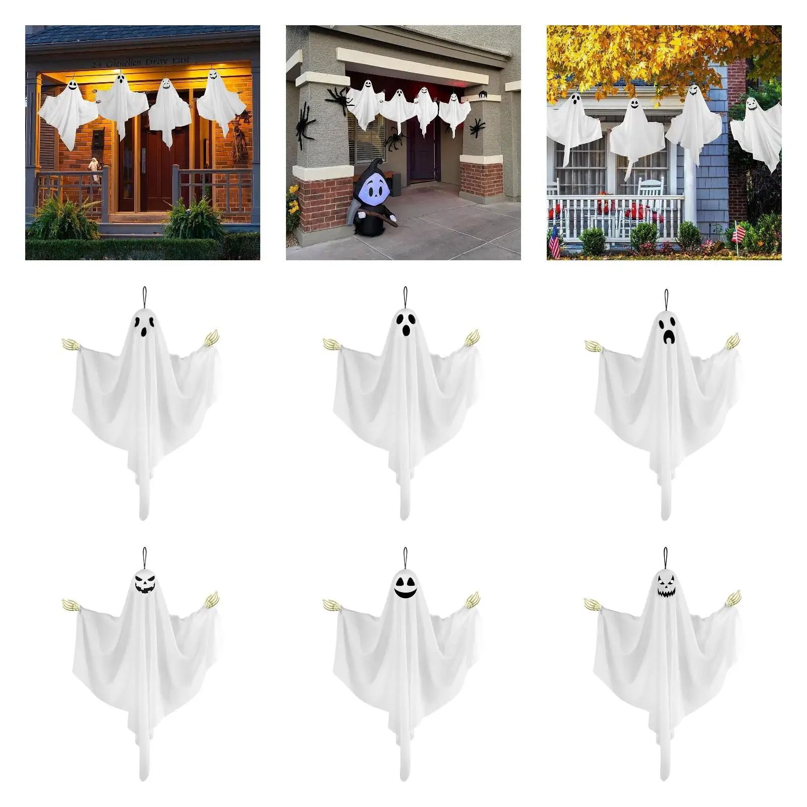 Halloween Hanging Ghost Decoration Halloween Decor Gift Creative Prop for Garden