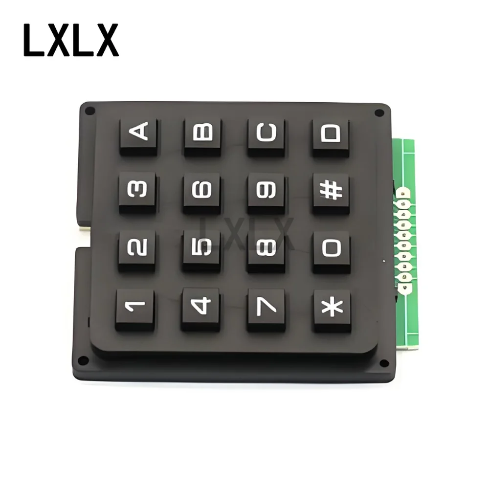 LXLX1 Microcontroller Keyboard Button Matrix 4*3 12 Keys 4*4 16 Keys Industrial Keyboard Module Row and Column Scanning