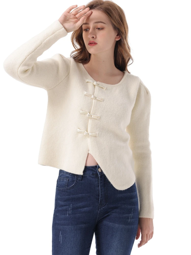 Fall and Winter Fashion New Sweater Female Temperament Cashmere Cardigan Simple Short Sweater Coat Cardigans Women Cardigan