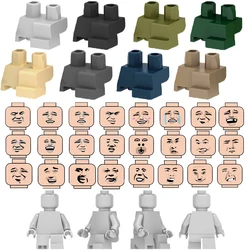 Special Accessories Building blocks Soldier Figure Squatting Leg Expressions MOC Mini Bricks DIY Toys For Children Gift J088