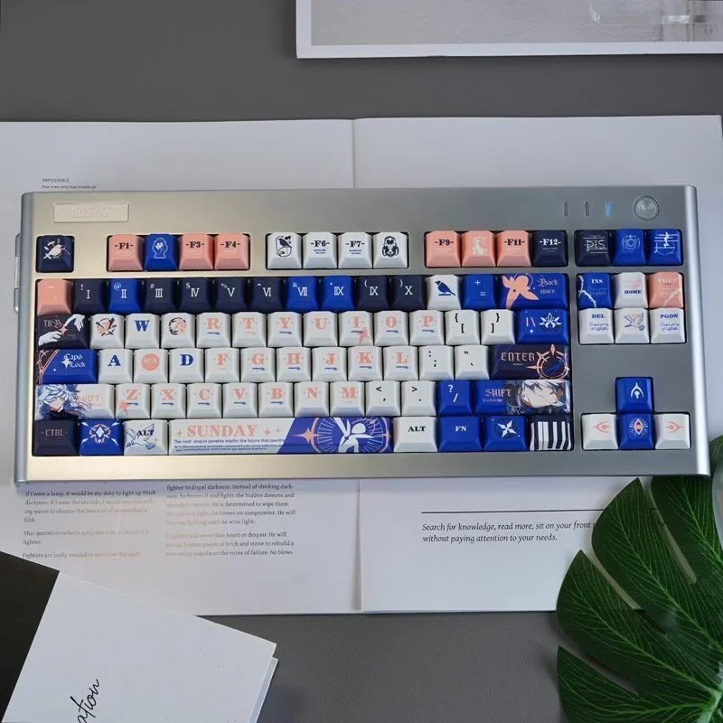Custom Sunday Bounce Iron ACG Game Theme OEM PBT Full Five-Side Dye-Sub Keycaps, Unique High-End,Mechanical Keyboard Keycaps Set