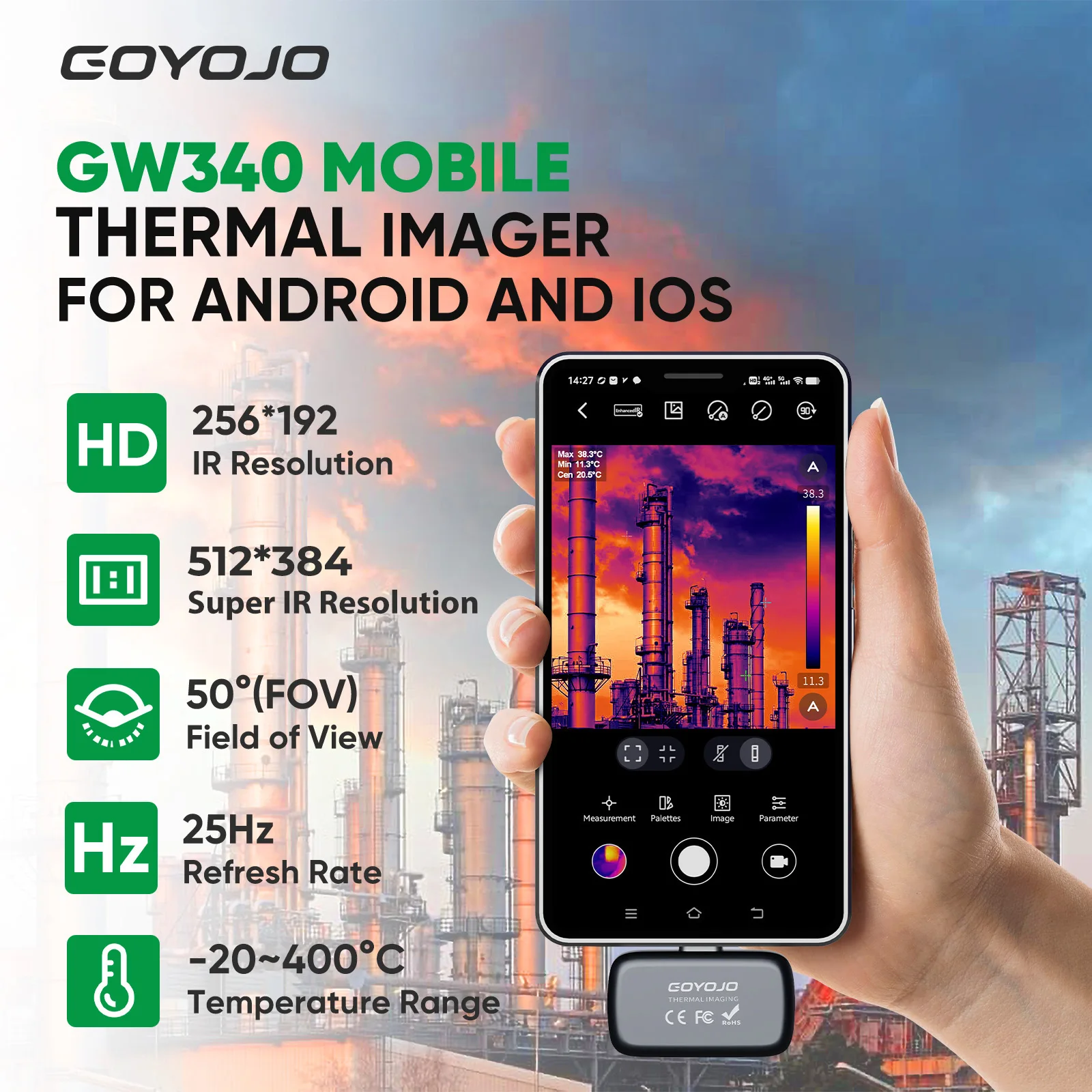  GOYOJO GW340 Тепловизор для смартфона