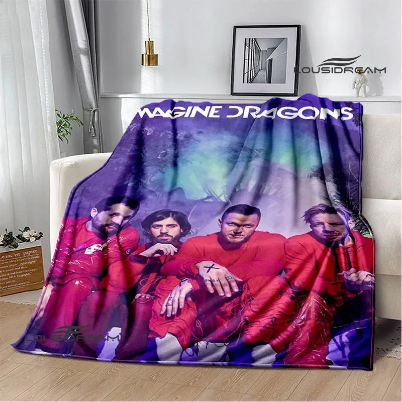 Rock Band Imagine Dragons Printed blankets Flannel Warm blanket Soft Cozy Blanket Travel Blankets bed linings Birthday Gift