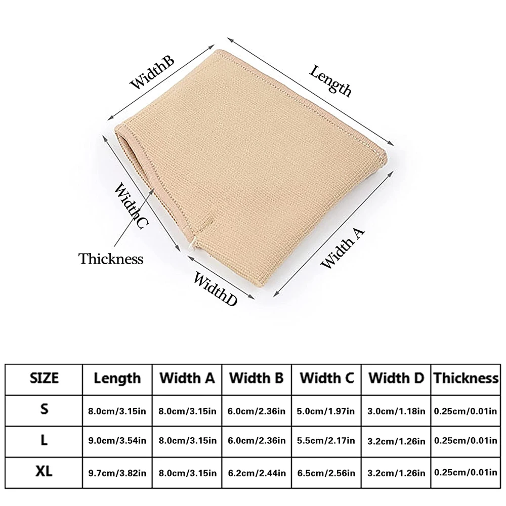 1Pair Forefoot Gel Pad Cushion Half Sock Supports Prevent Calluses Blister Silicone Metatarsal Sleeve Pads Half Toe Bunion Sole