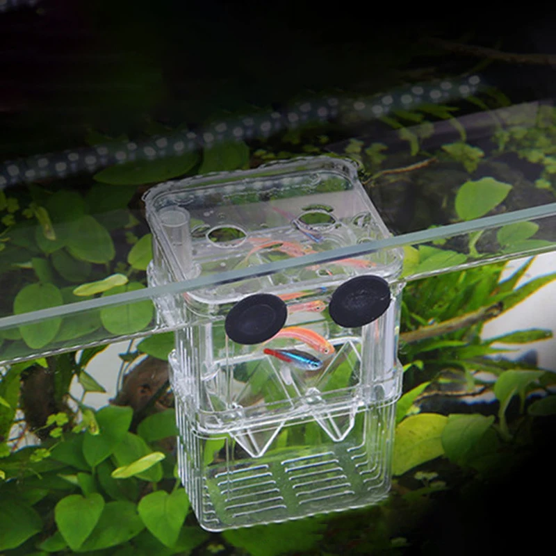 Aquarium Breeder Box High Clear Fish Breeding Isolation Box Multifunctional Guppies Hatching Incubator Fish Tank Accessories