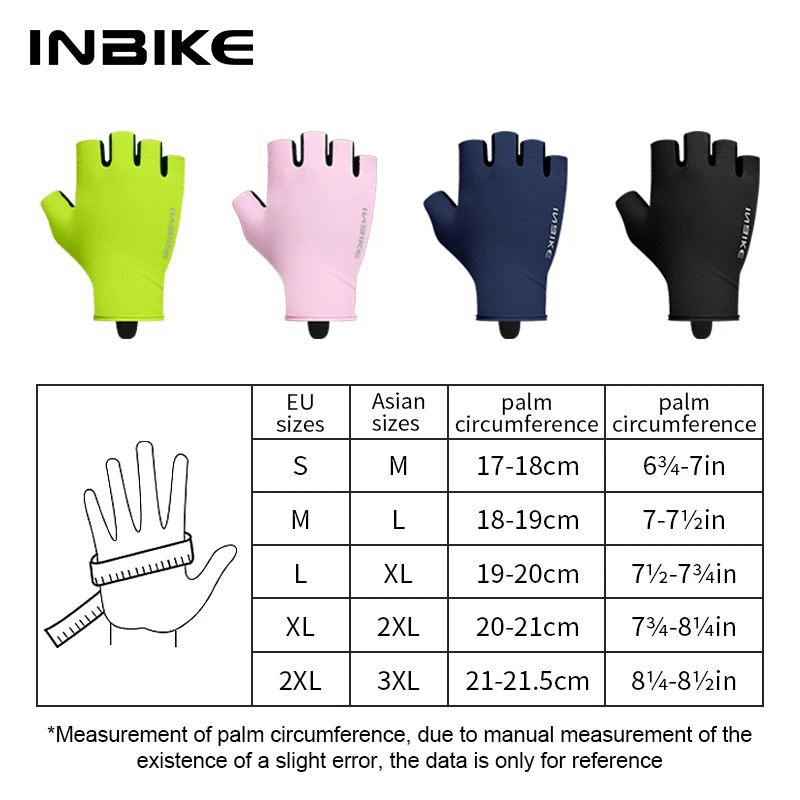 INBIKE Summer Cycling Gloves Half Finger Outdoor Sports Gloves Breathable Bicycle MTB Road Bike Gloves for Men Women Accessories