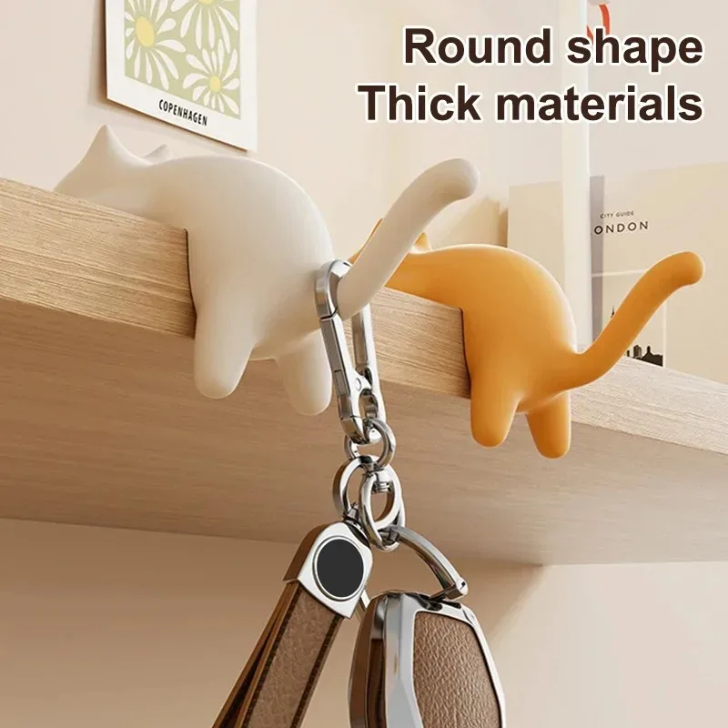 

1/2/3pcs Cat Backpack Hook, Office Desk Edge, No Marking, No Punching, Student Desk Side Multifunctional Bag Hanger