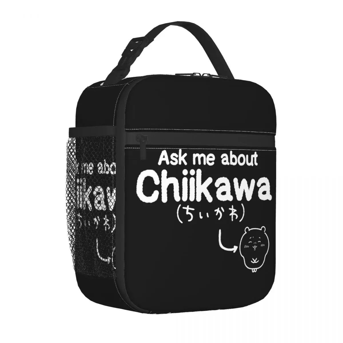 Ask Me About Chiikawa Insulated Lunch Bag Leakproof Lunch Container Thermal Bag Lunch Box Tote School Picnic Bento Pouch