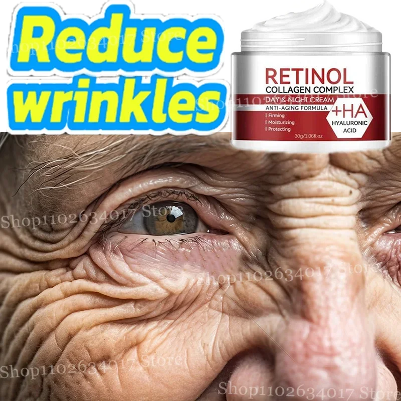 

Instant Wrinkle Cream Retinol Face Anti-Aging Reduces Wrinkles Fades Fine Lines Lift Firms Repairs Moisturizes Skin Care