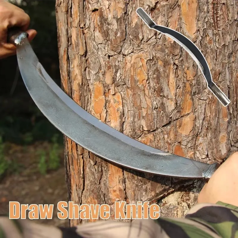 51 centimetri Curvo Disegna Rasatura Strumento per la lavorazione del legno Strumenti per intaglio del legno Coltello da disegno per legno Acciaio al manganese Strumento per lo scalcatura del legno