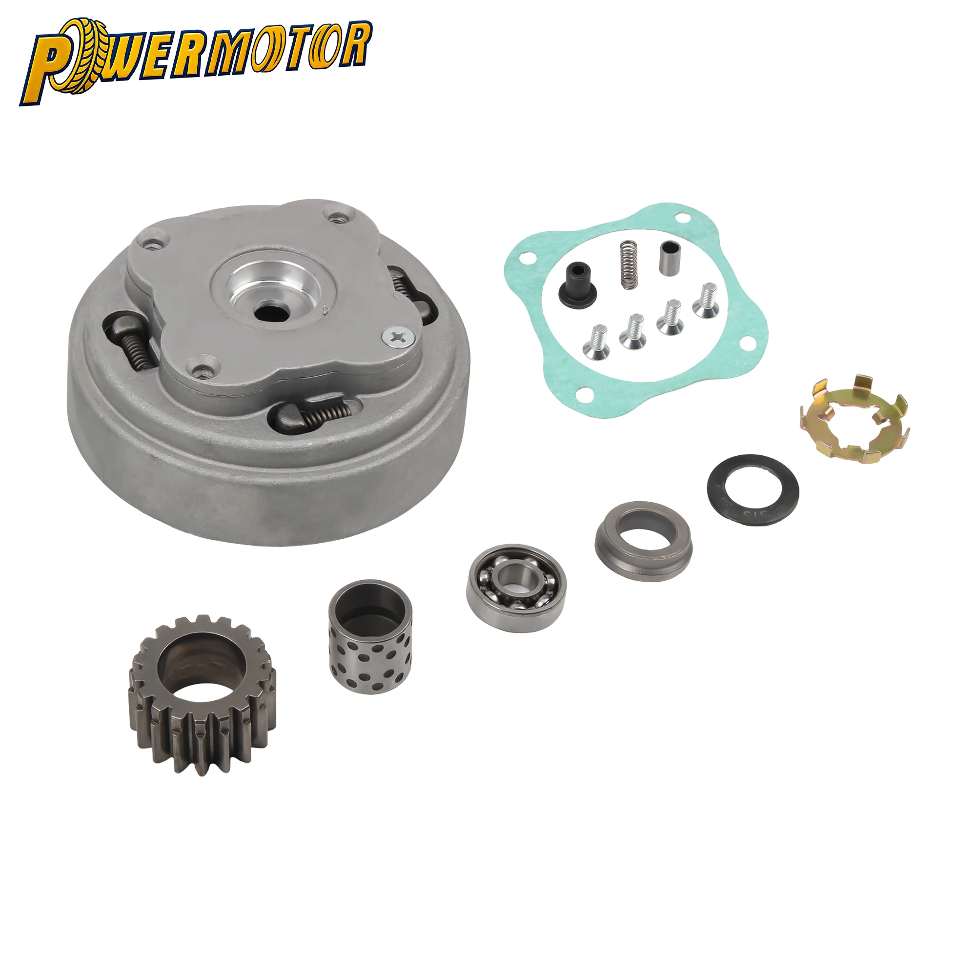 

18T Complete Manual Clutch Assembly Kit For Lifan LF125 125cc 52.4mm Bore Start In Neutral Horizontal Kick Starter Engines JH70