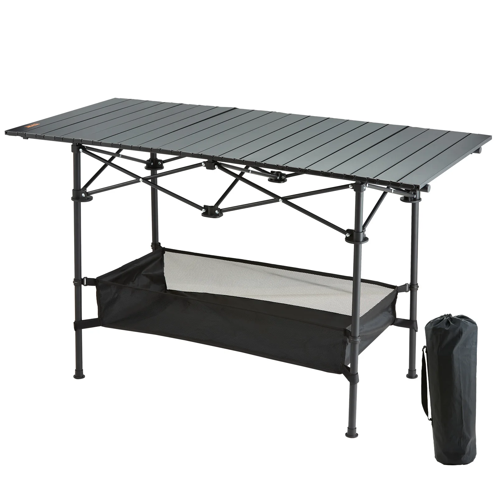 VEVOR 220/66lbs Outdoor Camping Folding Table Picnic Equipment W/Black Storage Bag Aluminum Alloy Chicken Roll Table BBQ Desk