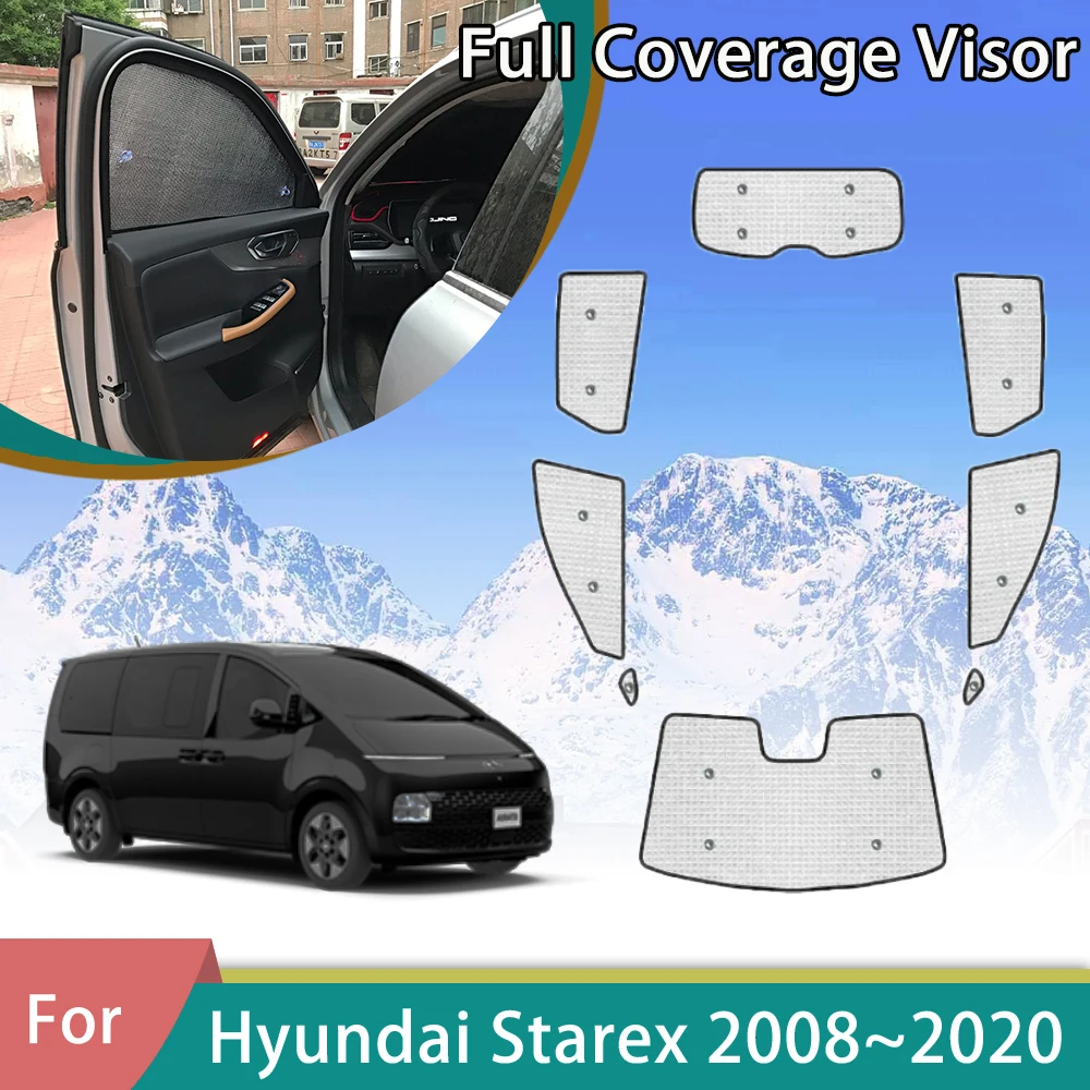 For Hyundai Grand Starex H-1 Cargo TQ 2008~2020 Car Anti-UV Sunshade Window Curtains Protection Sunshading Sun Visor Accessories