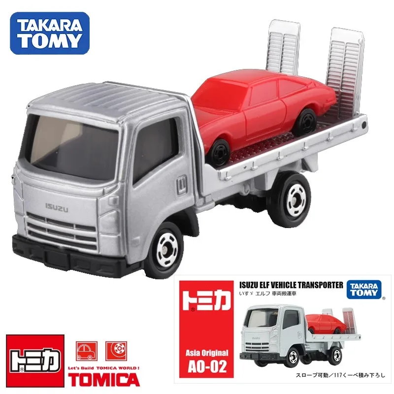 

Takara Tomy Toys Tomica Regular Asia AO-02 Isuzu Elf Vehicle Transporter Alloy Toys Diecast Metal Model for Children