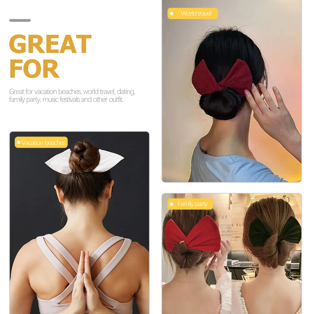 

5Pcs Hair Bun Maker Swivel Headband Styling Tools Long Forms Roller Accessories Women Yoga Running Hiking Party Prom Hair Care