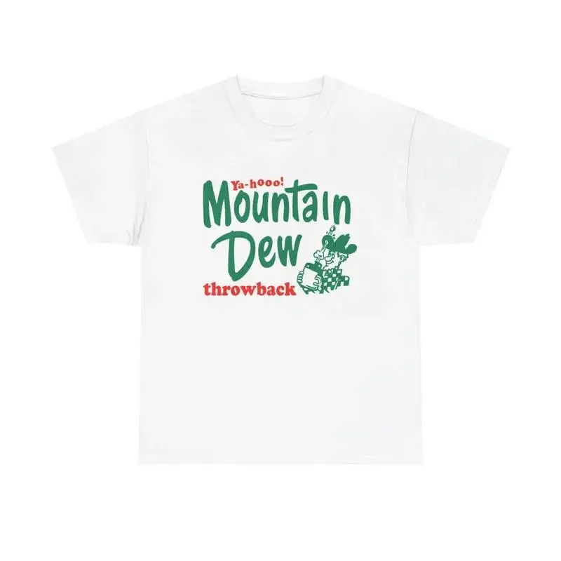 Mountain Dew Tshirt Throwback Logo Retro 90s Unisex Heavy Cotton Tee