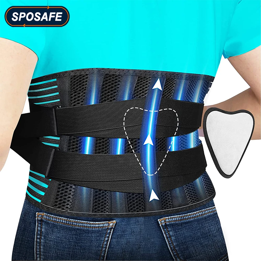 Waist Compression Support Belt Breathable Mesh Anti-skid Lumbar Brace for Men Women Waist Back Pain Relief, Sciatica Scoliosis