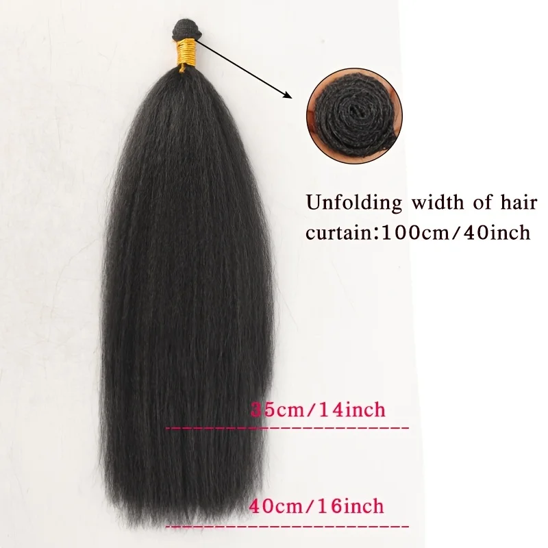 14-22" Yaki Recht Synthetisch Haar 3Pack, Natuurlijke Look, Zacht en Glad, Hoogwaardig Vlechtmateriaal, voor Halloween Kerstmis