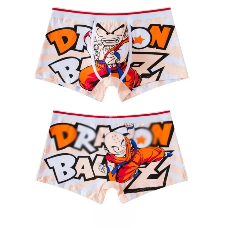 Anime Dragon Ball Men\'s Briefs Cartoon Creative Cotton Men\'s Breathable Panties Luffy Naruto Anime Characters Print Boxer Shorts