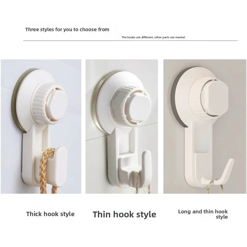 

Suction Cup Hook Removable Vacuum Strong Hook Up Household Movable Finishing Hook Towel Hanger Bathroom Kitchen Organizer