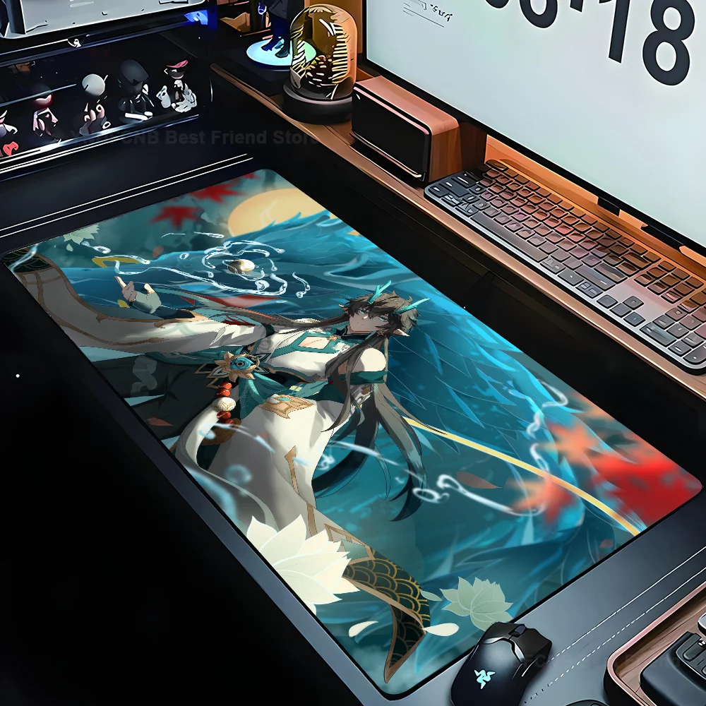 Honkai Star Rail Dan Heng Imbibitor Lunae Mousepad Mouse Mat Desk Mat With Pad gaming accessories Prime Gaming XXL Keyboard Pad