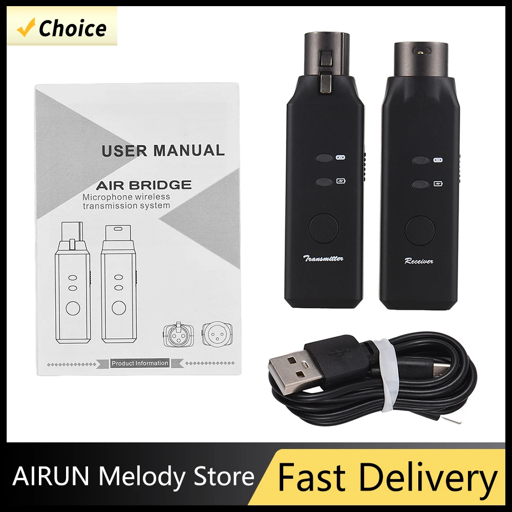 

M-VAVE WP-7 Microphone Wireless Transmitter Receiver 2.4G Wireless Microphone Xlr Transmitter Receiver Wireless Mic System