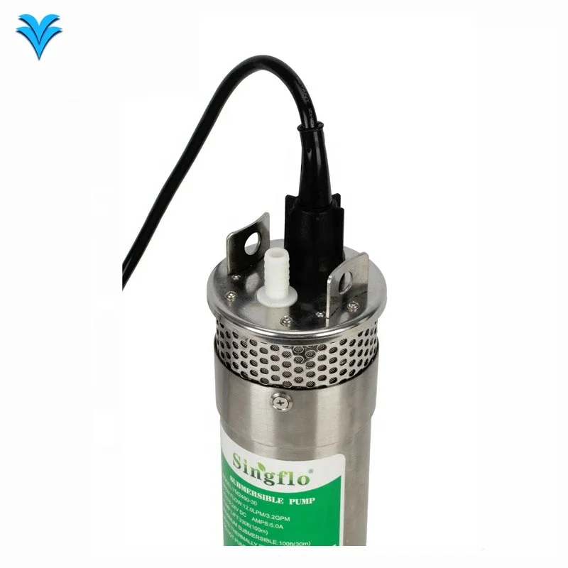 Singflo YM1260-30 12V S/S Solar pump submersible water pump Max submersible 30M Max lift 100M deep well pump