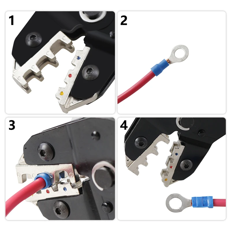 Mini crimping tool SN-02C 102/280PCS terminal crimping pliers U-shaped Y-shaped connector (0.25-2.5mm ²) AWG24-14 crimping kit