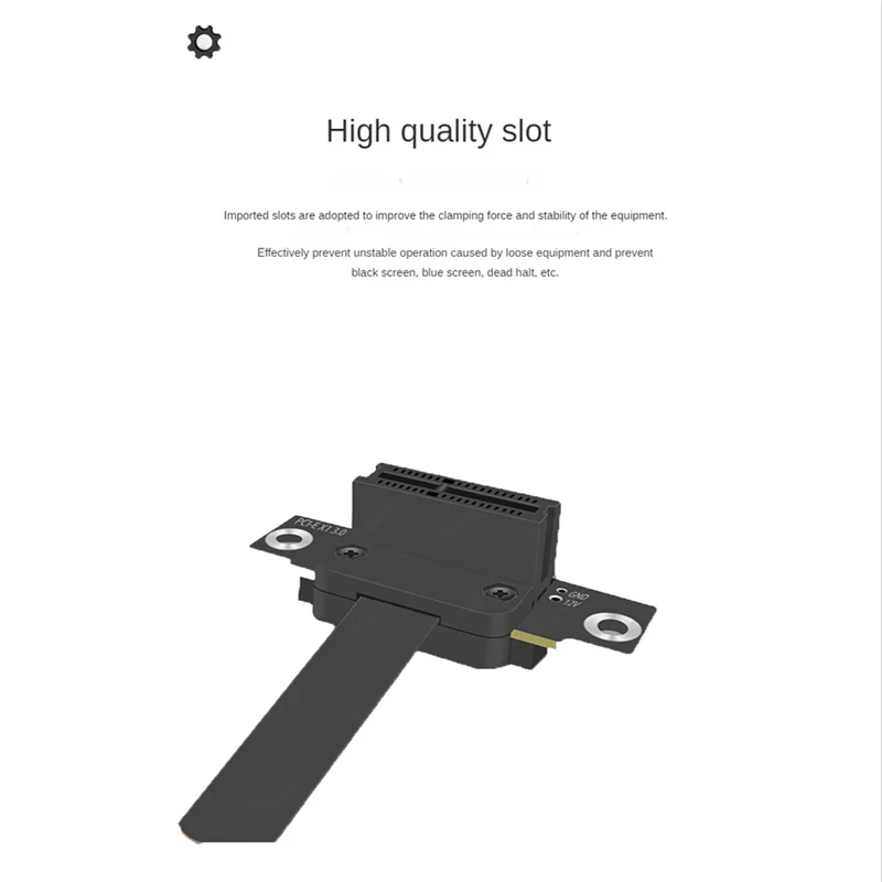 PCIE 1X Extension Cable 90 Degree, PCI-Express 3.0 1X Male to Female Riser Cable PCI-E 1X Extender Adapter 10cm