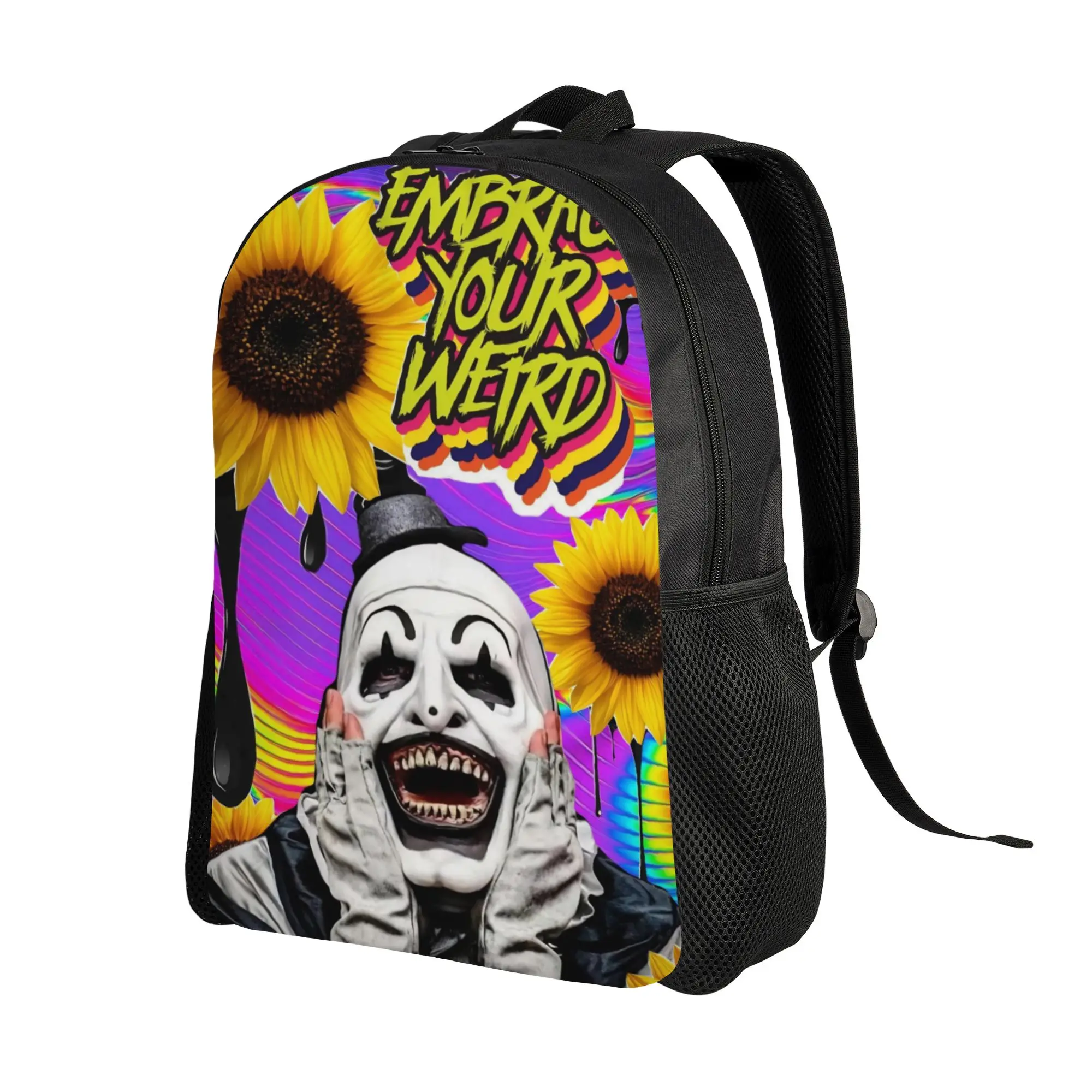 Terrifier Teenage Backpack with Pocket Student Work Horror Movie Daypack for Men Women Laptop Computer Shoulder Bag