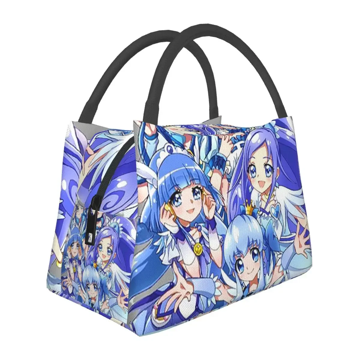 Smile Precure Lunch Bags Insulated Bento Box Leakproof Lunch Tote Picnic Bags Cooler Thermal Bag for Woman Girl Work