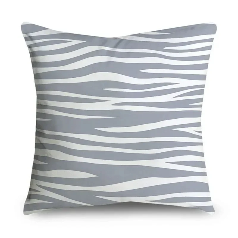 Funda de almohada decorativa con diseño gris Simple, ropa de cama, decoración del hogar, funda de almohada