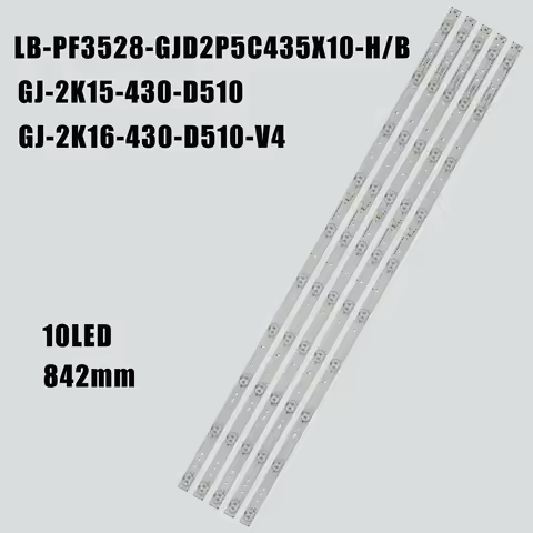 5pcs LED NS-43DR710CA17 BDL4330QL/00 43PFS5302/12 43E4500RA T4301M B CDE4302 TH-43LFE8 T430HVN01.0