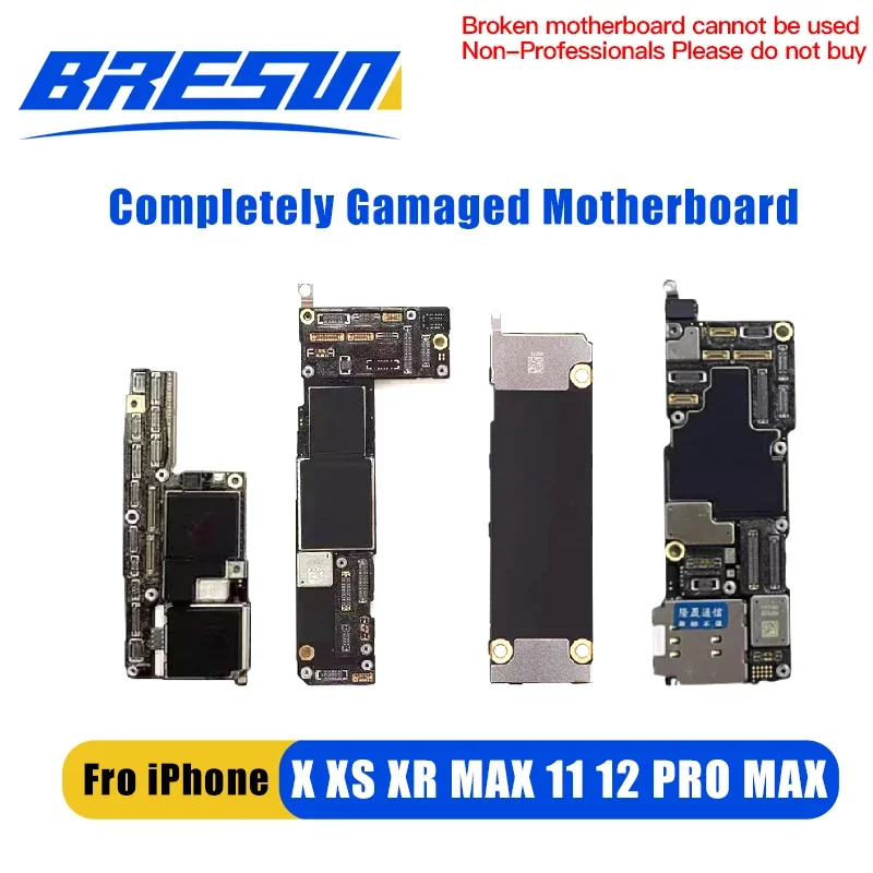 For iPhone X XS XR 11 12 PRO MAX MINI SE2 Completely damaged motherboard logic motherboard engineer practice repair skills