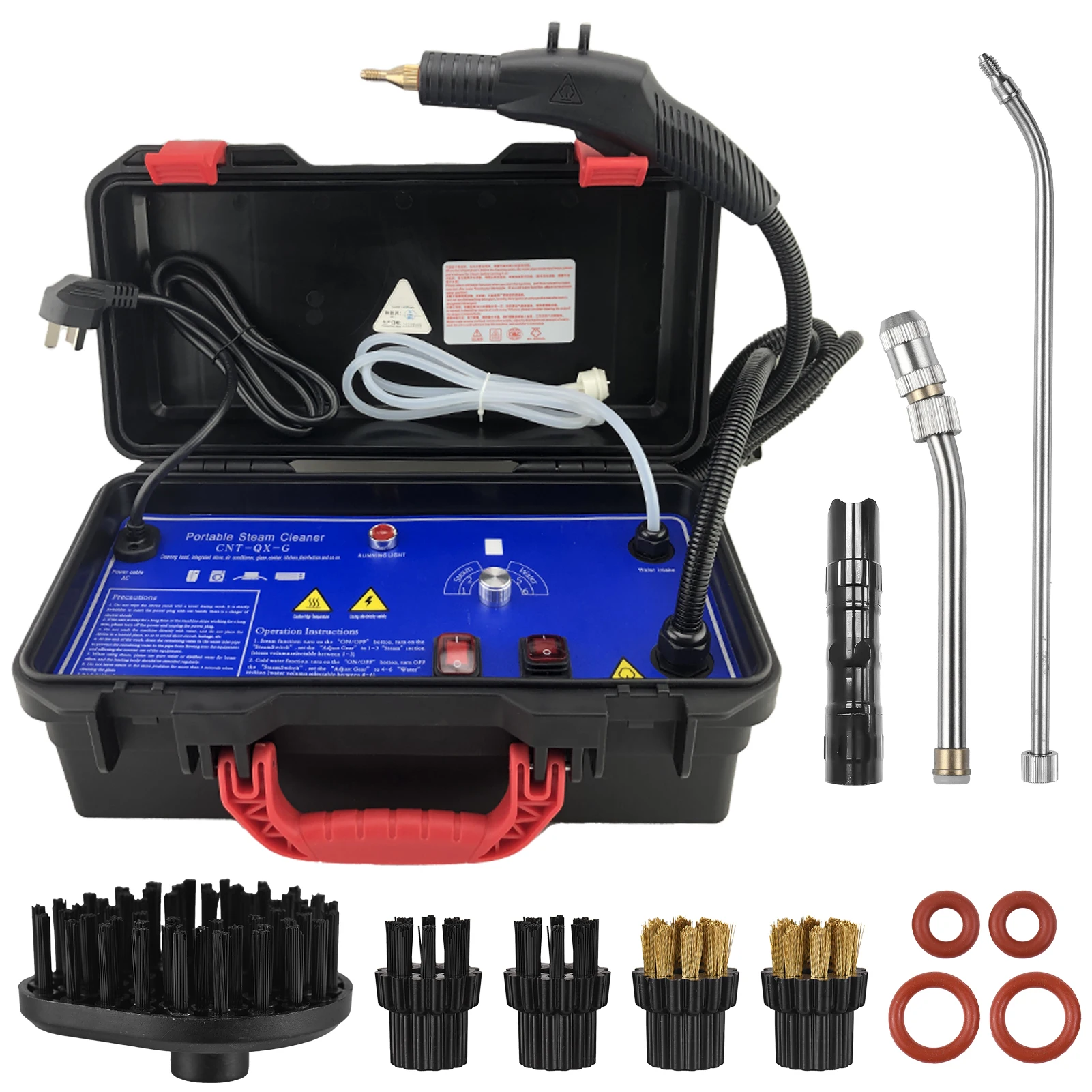 

Steam Cleaner 3 Gears Adjustable Cold Hot Water Steam Built In Mini Flashlight Heavy Duty Portable Kitchen Cleaning Tools