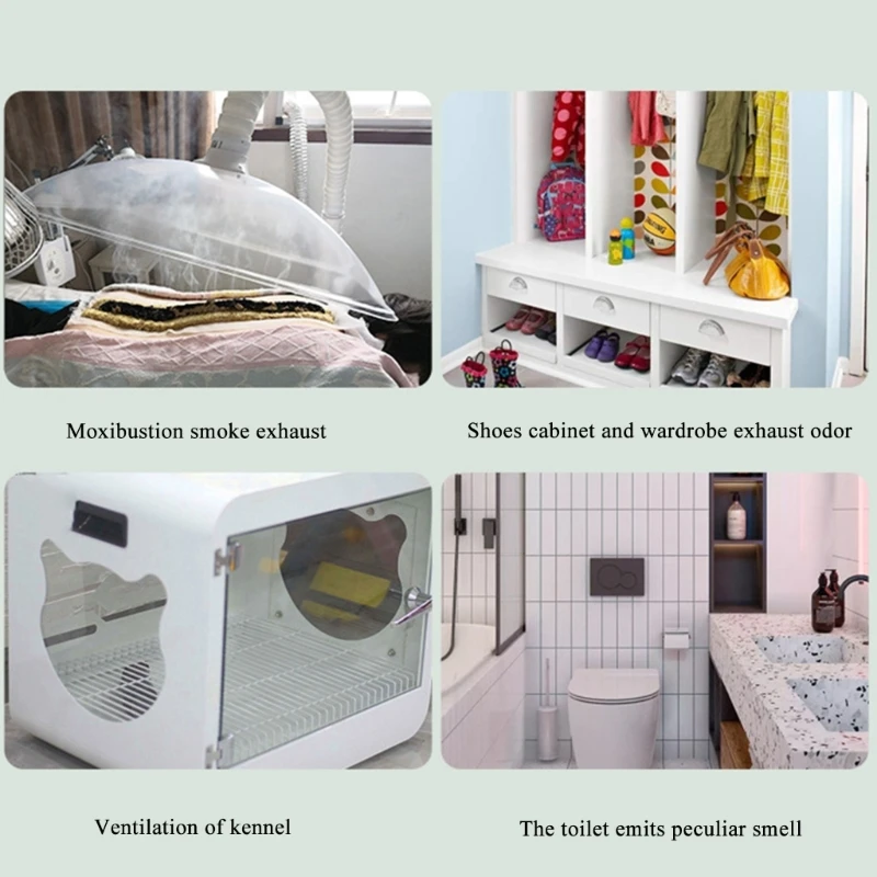 Imagem -05 - Velocidade Ajustável Exaustão Ventilador Polegada 50 mm Ventilação Exaustão Impulsionador Ventilador para Casa Estimação Cozinha N16 22 Dropship 12v