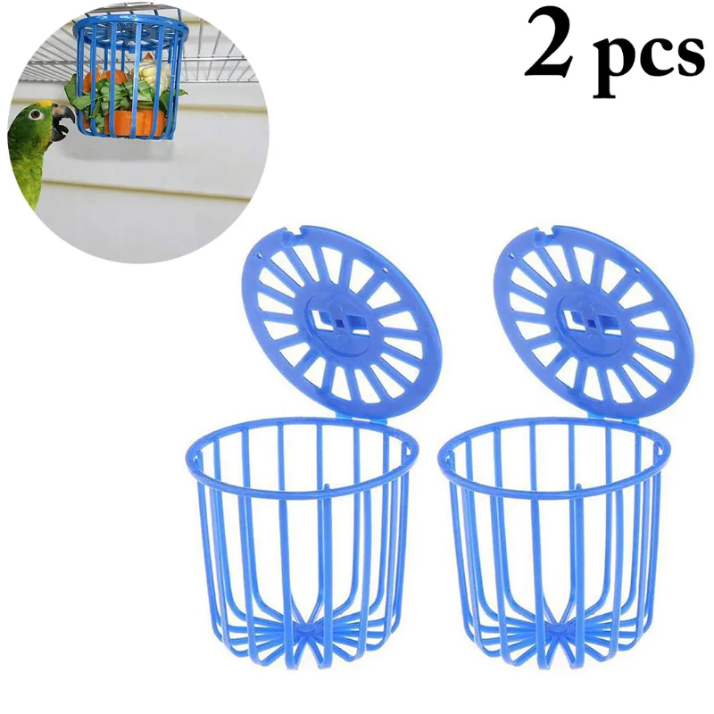 2PCS Creative Multi-Purpose Cage Hanging Toys Bird Fruit Vegetable Feeder Basket Parrot Feeder Pet Feeding Supplies