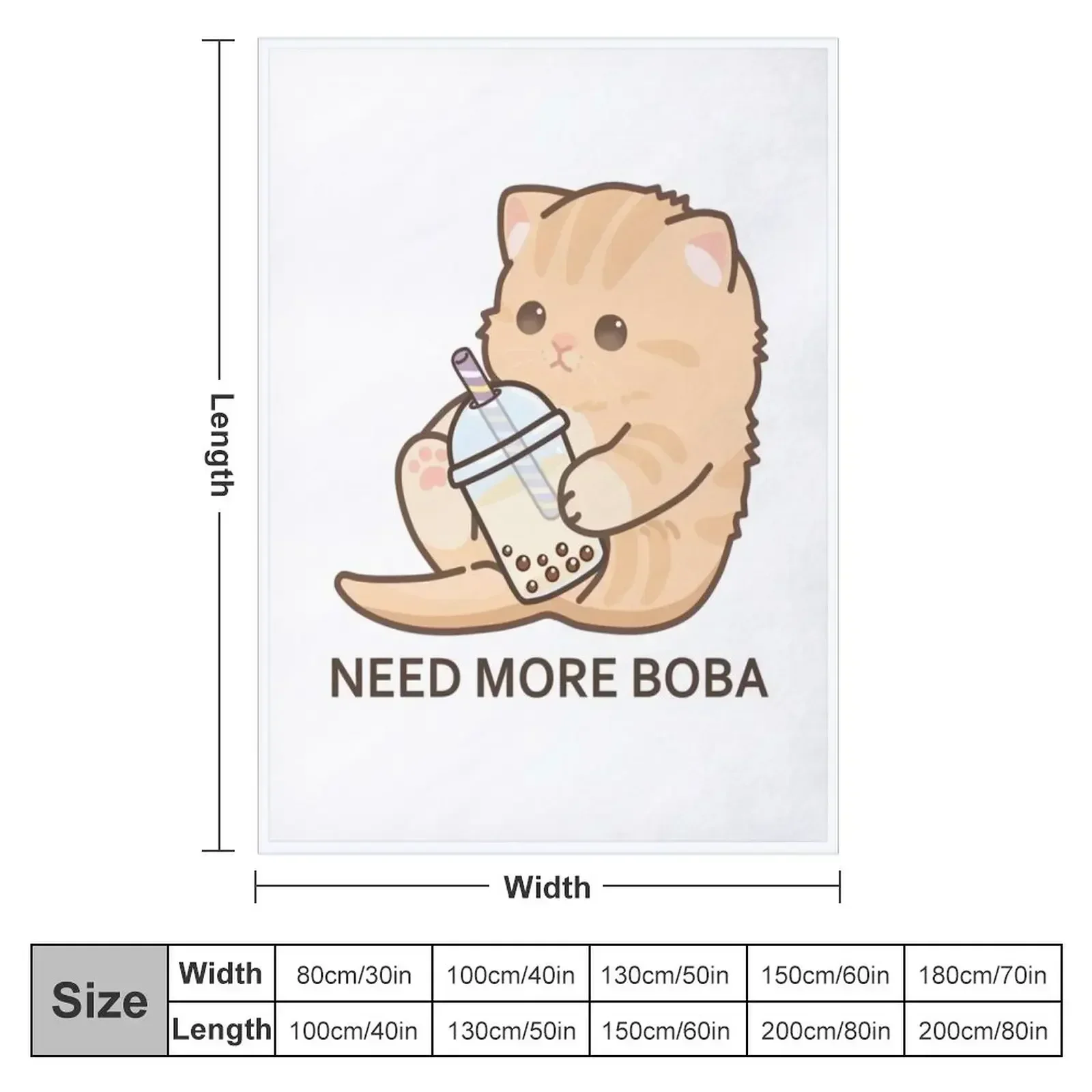 Baby Kitten Needs More Boba! Throw Blanket Bed Luxury sofa bed Luxury Brand Hair Stuffeds Blankets