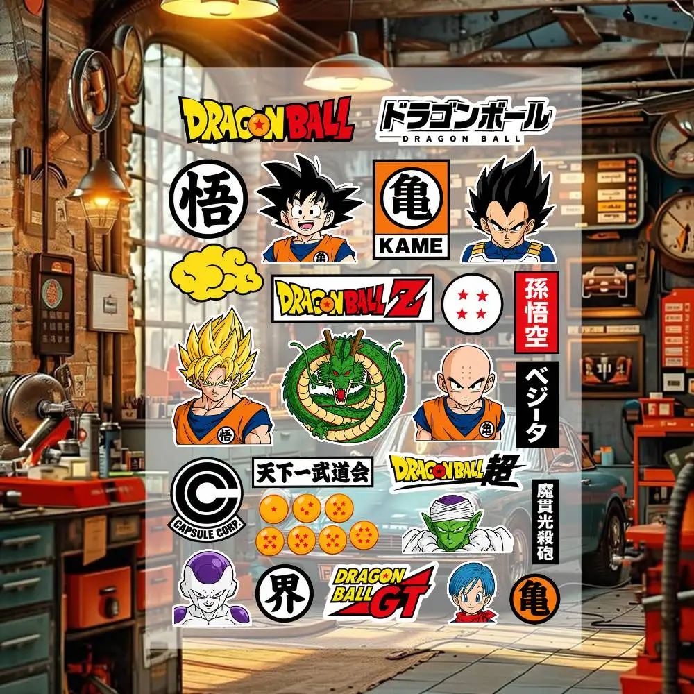 D-DRAGON BALL Motorrad-Aufkleber für Logo, wasserfest, reflektierend, für Karosserie und Helm, Kratzer-Abdeckung, personalisierte Modifikation