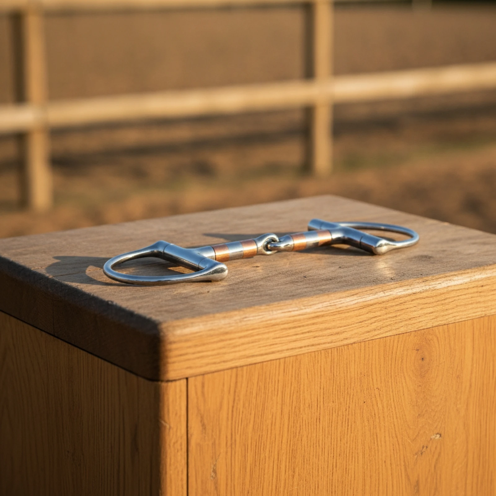 D-Loop Horse Bit Long-Lasting Stainless Steel Horse Bit with Brass Mouthpiece Equestrian Equipment Rust-Resistant Versatile