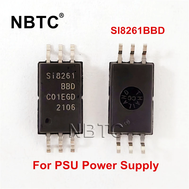 New original SI8261BBD SI8261BBD-C-ISR 4A 5KV Gate Driver Capacitive Coupling 6-SDIP for PSU Power Supply