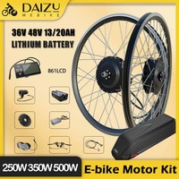 E Bike Conversion Kit 36V 48V 250W 350W 500W Electric Bicycle Hub Motor E bike Kit 20 24 26 27.5 28 29 700C Tire 135mm Dropout