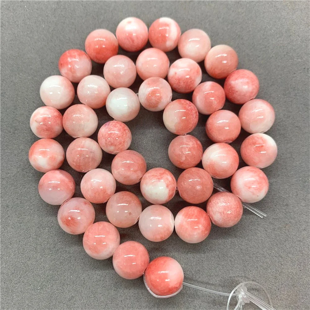 

Natural Stone Red Pink Jasper Beads for Jewelry Making DIY Necklace Bracelet Earrings 6-12mm Jade Chalcedony Quartz Accessories