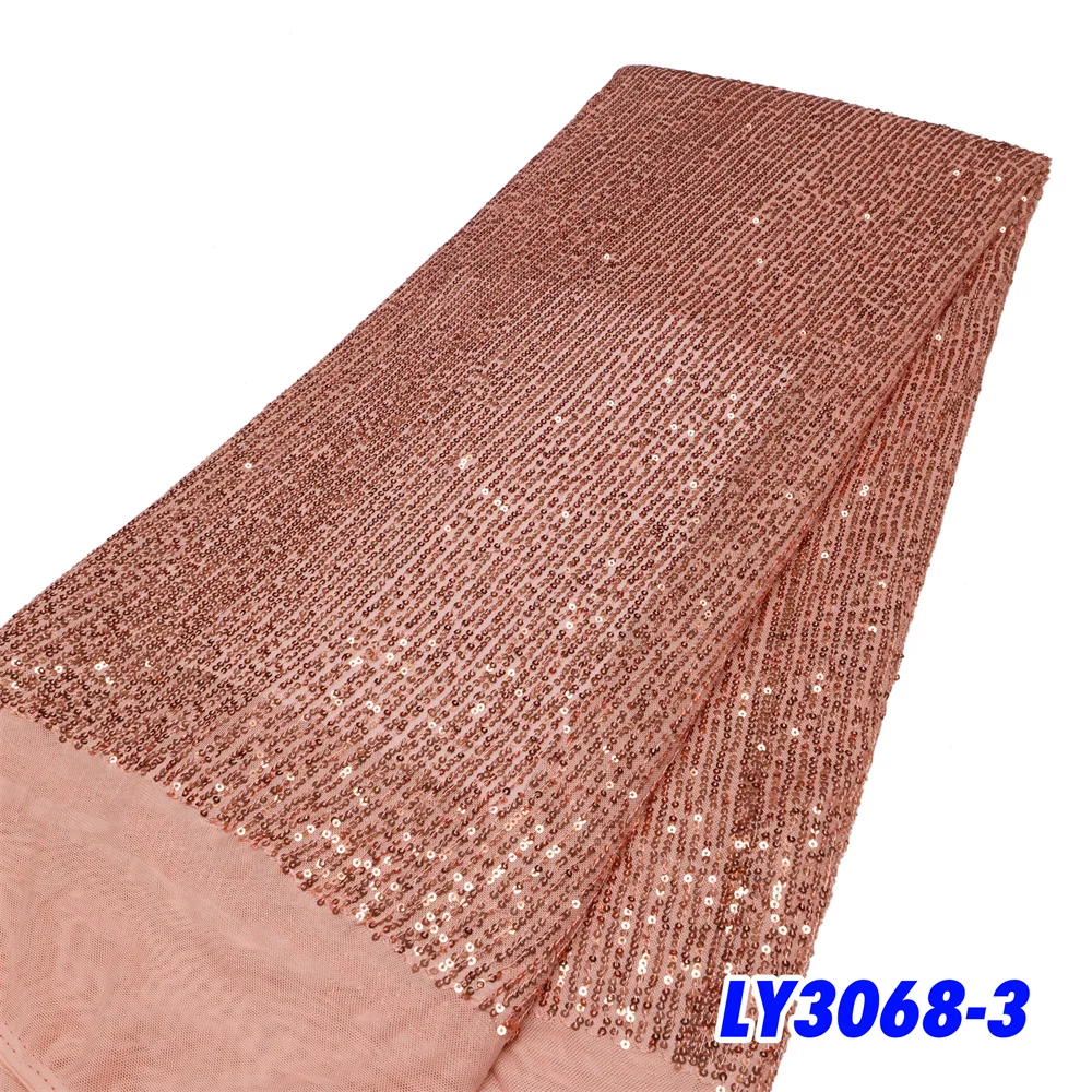 African Lace Fabric 2024 High Quality Fashion Sequins Embroidered French Tulle Lace Fabric For Nigerian Wedding