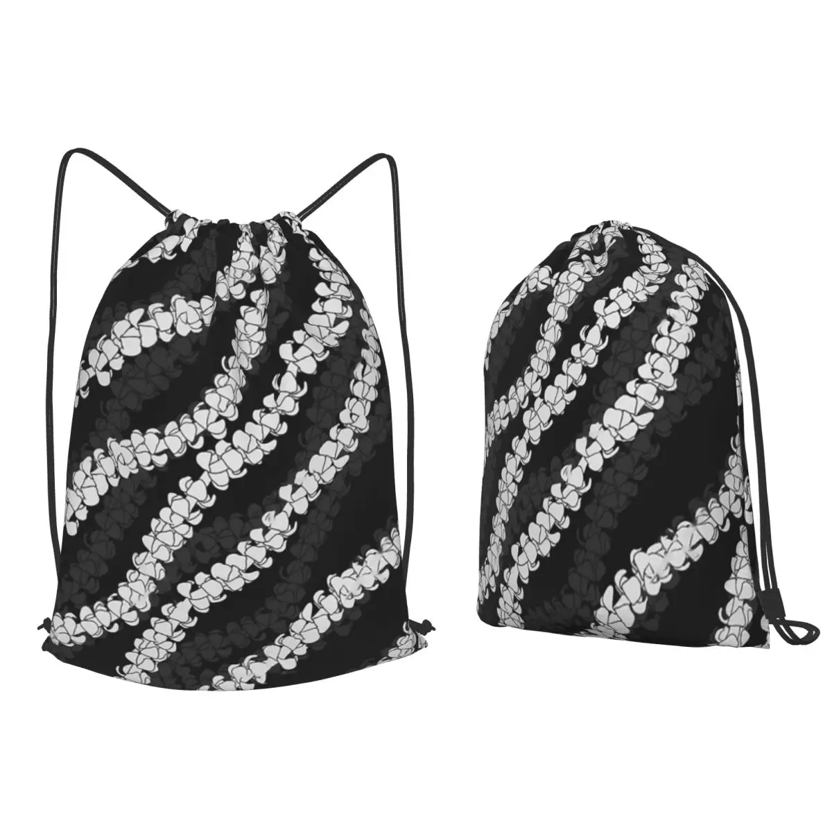

Puakenikeni Single Leis On Turquoise Backpacks Multi-function Drawstring Bundle Book Bags for Man Woman Students